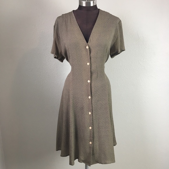 J. Crew Dresses & Skirts - Vintage J.Crew Grey Green Print Sundress 12